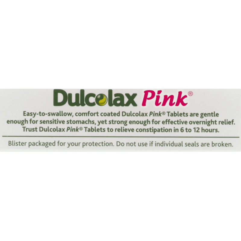 Dulcolax pink laxative tablets overnight relief 25 ct from walmart