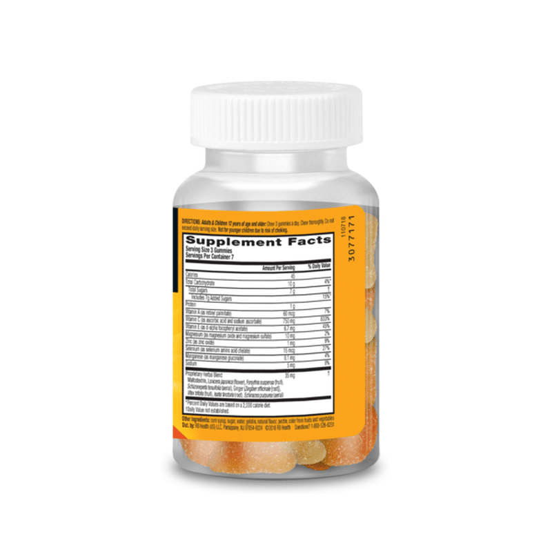 Airborne® Zesty Orange Flavored Gummies 750mg of Vitamin C and Minerals & Herbs Immune Support