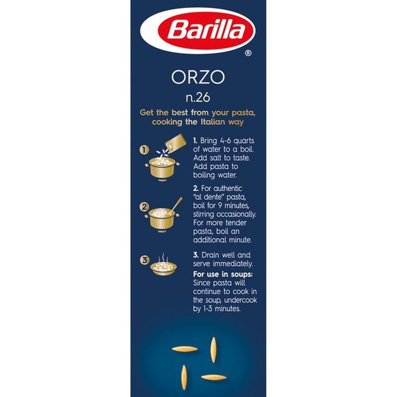 Barilla® Classic Blue Box Soup Pasta Orzo (16 oz) from Kroger - Instacart