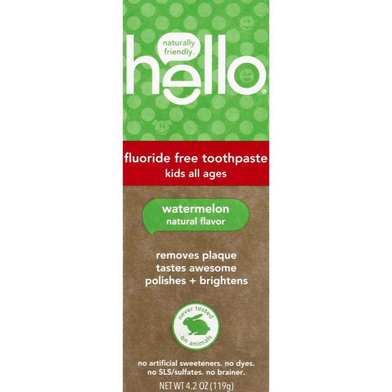 hello Toothpaste, Fluoride Free, Watermelon (4.2 oz) Delivery or Pickup