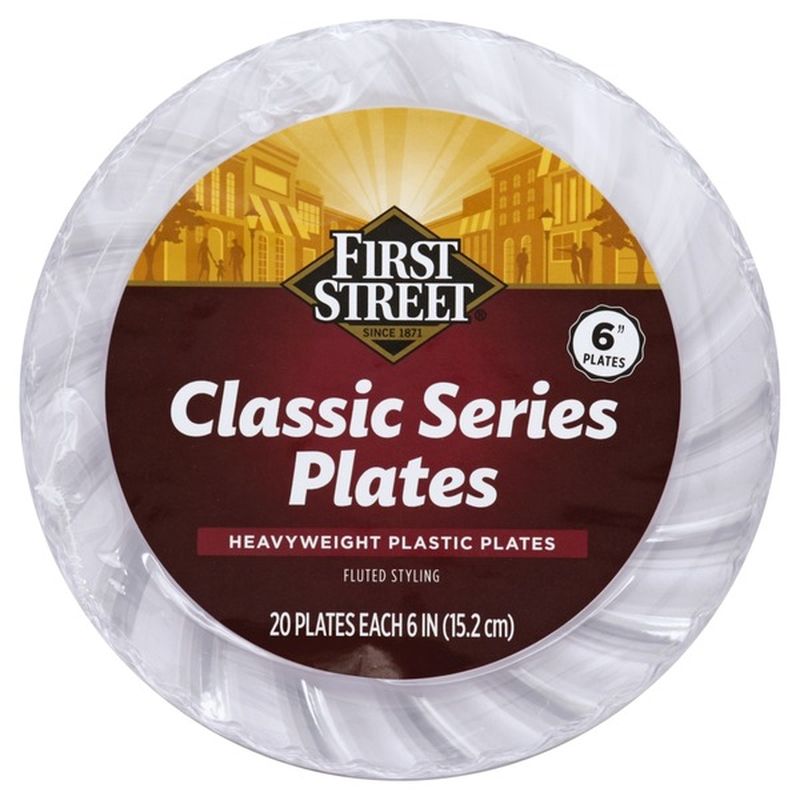 First Street 6" Clear Classic Plastic Plates