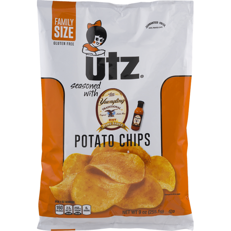 Utz Seasoned With Yuengling Traditional Hot Wing Sauce Potato Chips Family Size (9 oz) Instacart