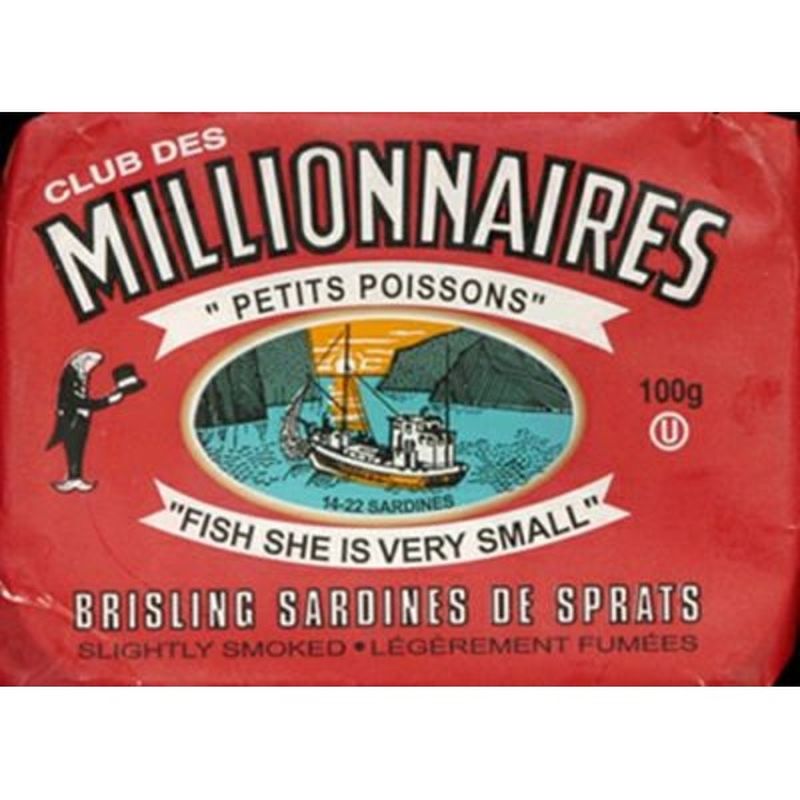 Millionaires Brisling Sardines in Olive Oil (100 g) Instacart
