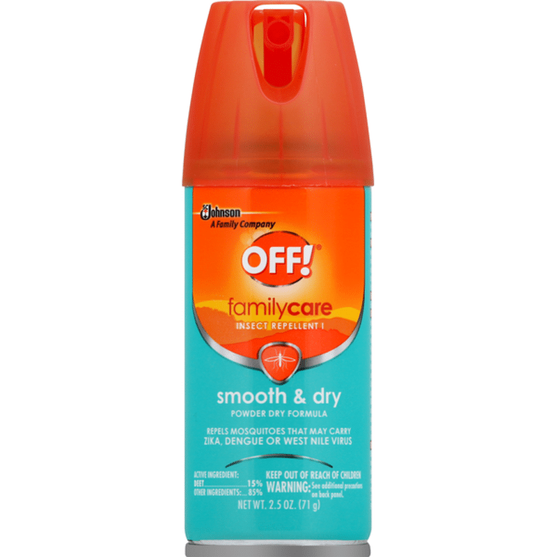 Off! Insect Repellent, Powder Dry Formula, Smooth & Dry, Family Care (2 ...