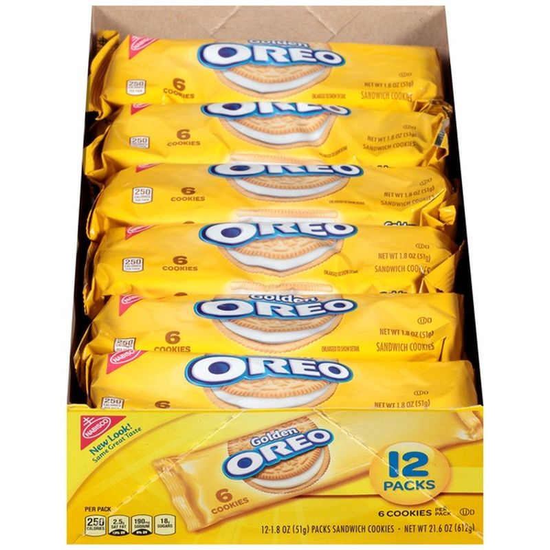 Nabisco Oreo Golden Sandwich Cookies (1.8 oz) Instacart