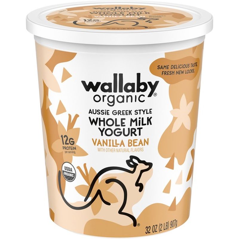 Wallaby Organic Organic Whole Milk Vanilla Bean Greek Yogurt (32 oz ...