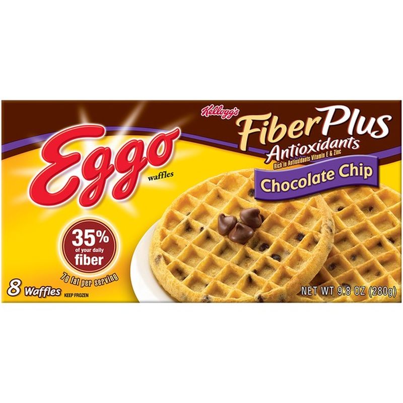 Kellogg S Eggo Fiberplus Antioxidants Chocolate Chip Waffles 9 8 Oz Delivery Or Pickup Near Me Instacart