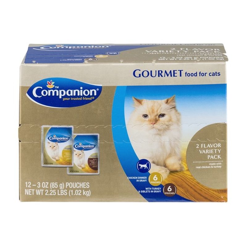 Companion Gourmet Food for Cats 2 Flavor Variety Pack 12 CT (2.25 lb