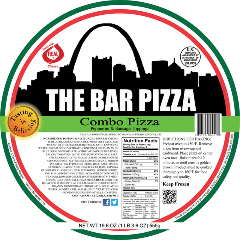 The Bar Pizza Bar St. LouisStyle Combo Frozen Pizza (19.6 oz) Instacart