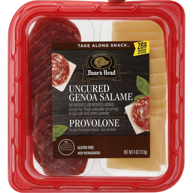 Boar's Head Take Along Snack, Uncured Genoa Salame, Provolone (4 oz) Instacart