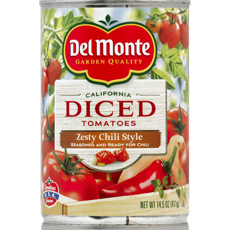 Del Monte Diced Tomatos Zesty Chili Style (14.5 oz) Instacart