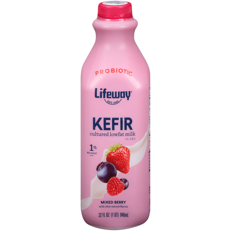 Lifeway Kefir Mixed Berry Cultured Lowfat Milk (32 Fl Oz) - Instacart