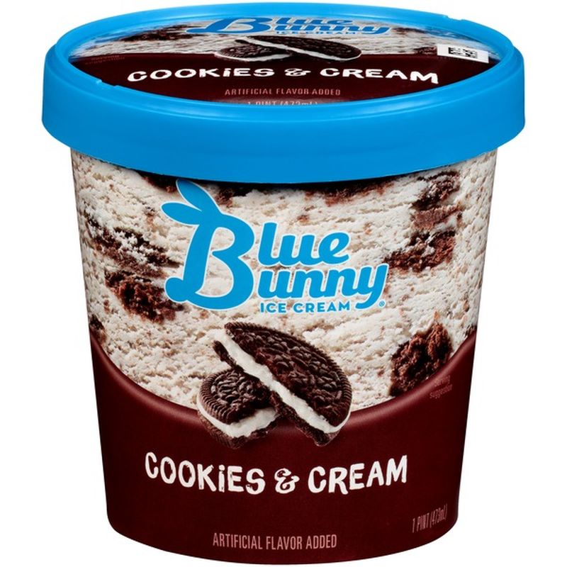 Blue Bunny Cookies and Cream Ice Cream (16 fl oz) Instacart
