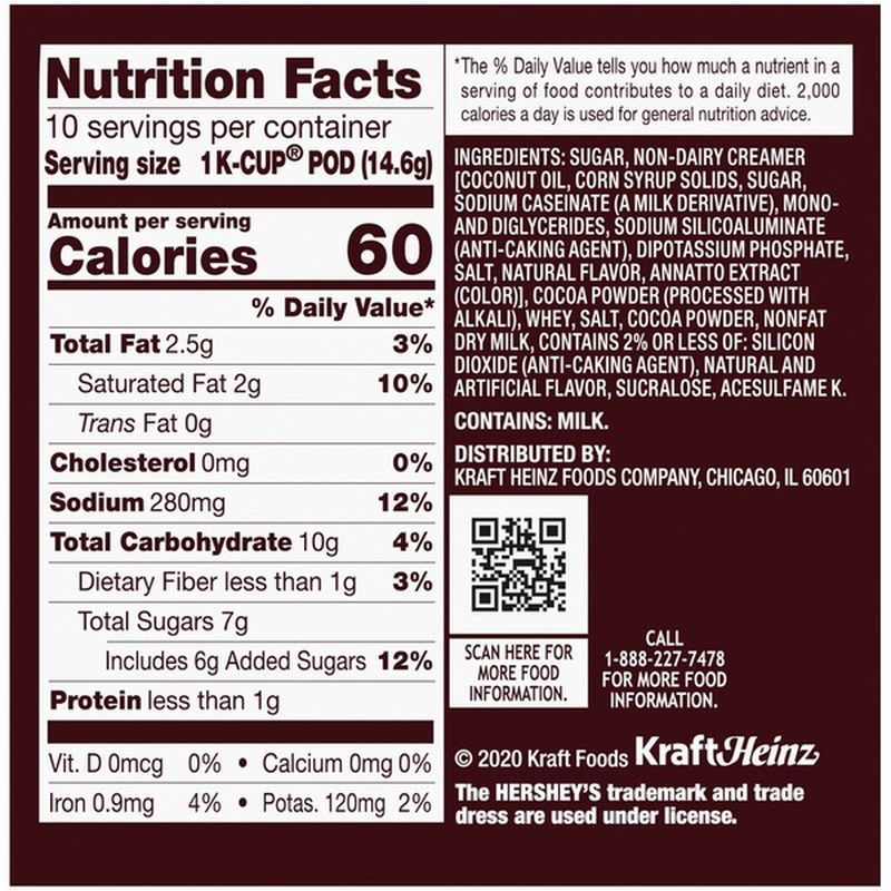 Hershey Milk Chocolate Hot Cocoa Keurig K Cup Pods (5.15 oz) Instacart