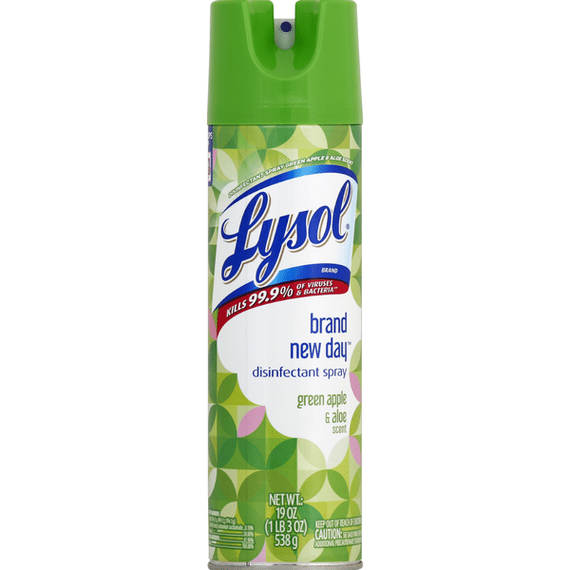 Lysol Disinfectant Spray, Green Apple & Aloe Scent (19 oz) - Instacart