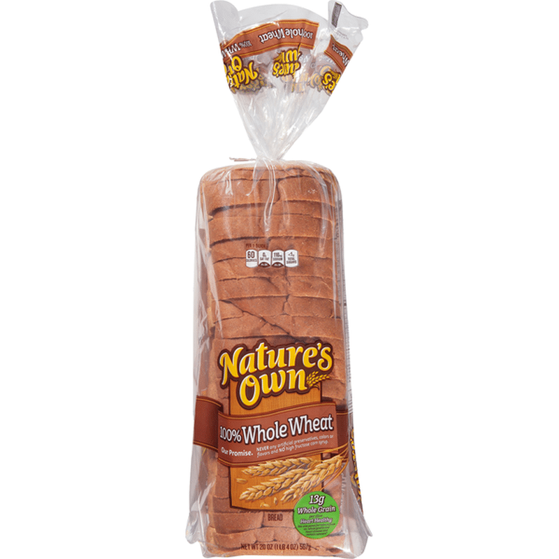 Nature s Own 100 Whole Wheat Bread 20 Oz From Mollie Stone s Markets 