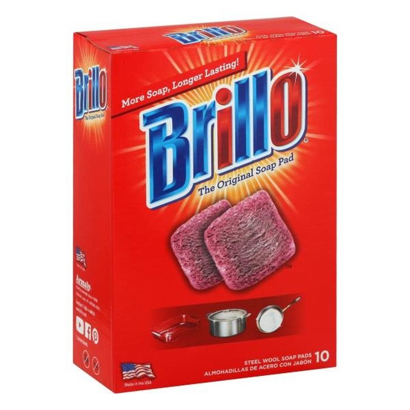 Brillo Soap Pads, Steel Wool (10 each) from Publix Instacart
