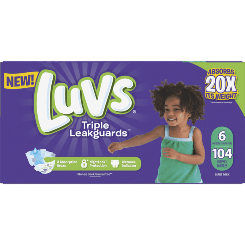 walmart luvs size 6