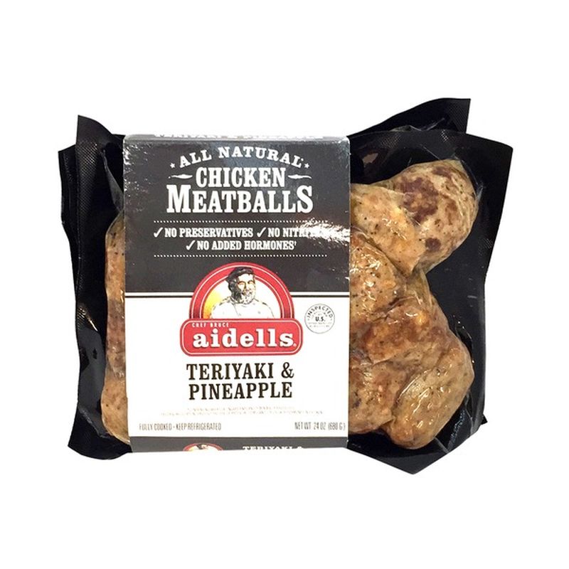 Aidells Chicken Meatballs Twin Pack, Teriyaki & Pineapple, 24 oz ...