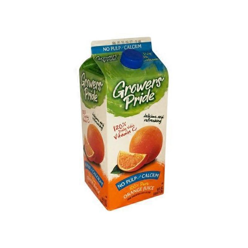 Grower's Pride 100% Pure ORANGE JUICE FROM CONCENTRATE WITH CALCIUM (59 ...