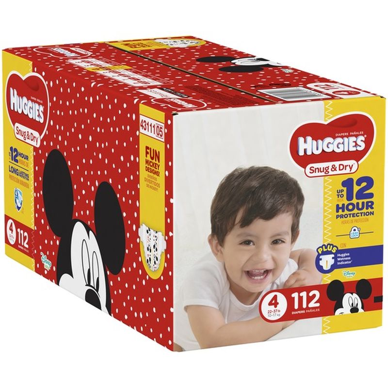 112 huggies size 4