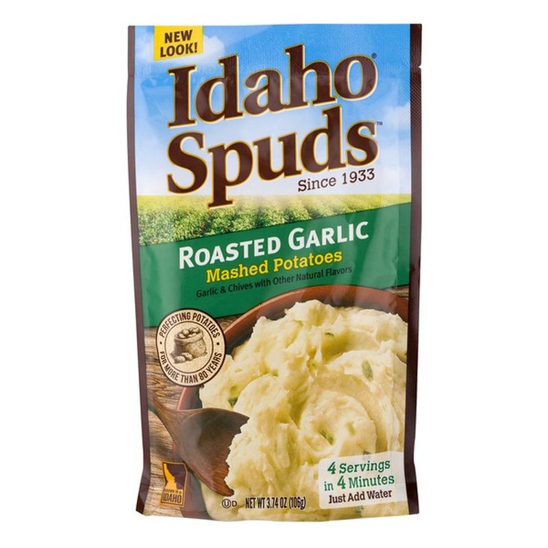 Idaho Spuds Roasted Garlic Mashed Potatoes (3.74 oz) Instacart