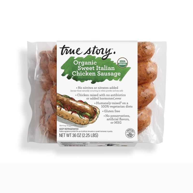 True Story Organic Sweet Italian Chicken Sausage (36 oz) from Costco