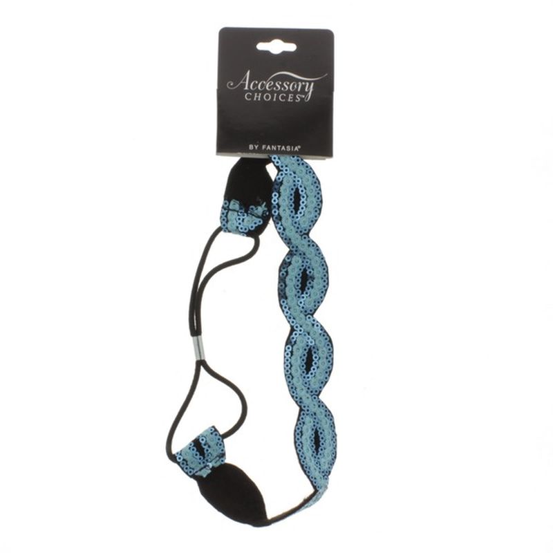 On The Verge Girls Beaded Soft Black Headband
