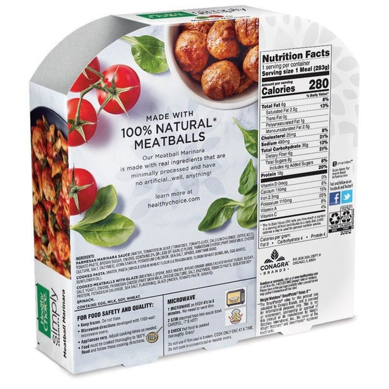 Healthy Choice Meatball Marinara (10 oz) Instacart