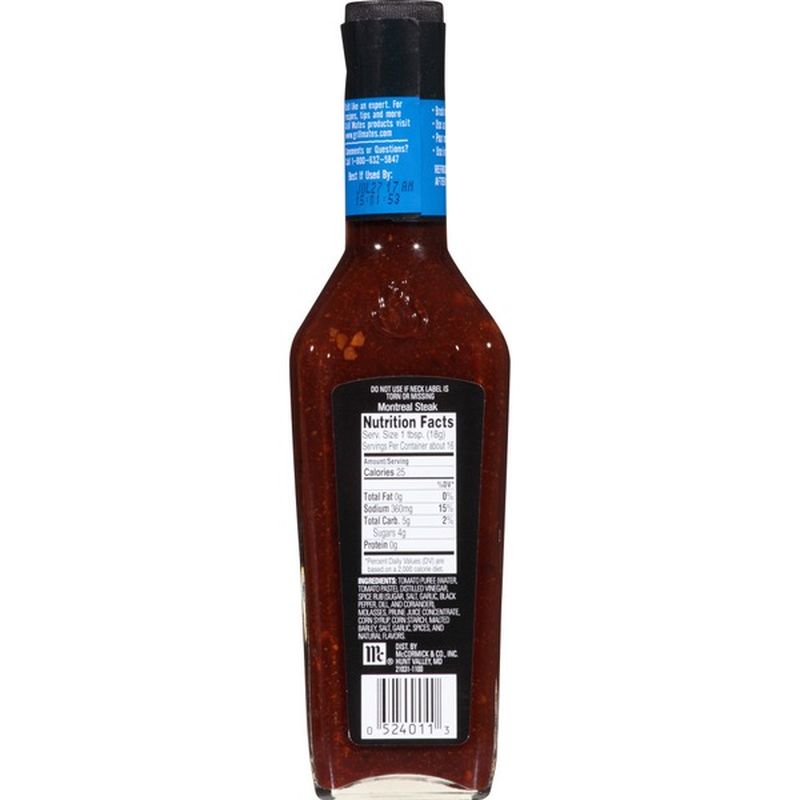 McCormick® Grill Mates® Premium Montreal Steak™ Sauce (10 oz) Instacart