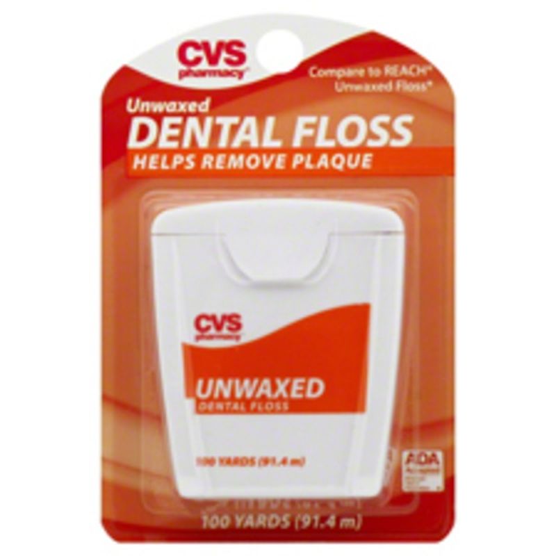 CVS Health Unwaxed Dental Floss (100 yds) Instacart