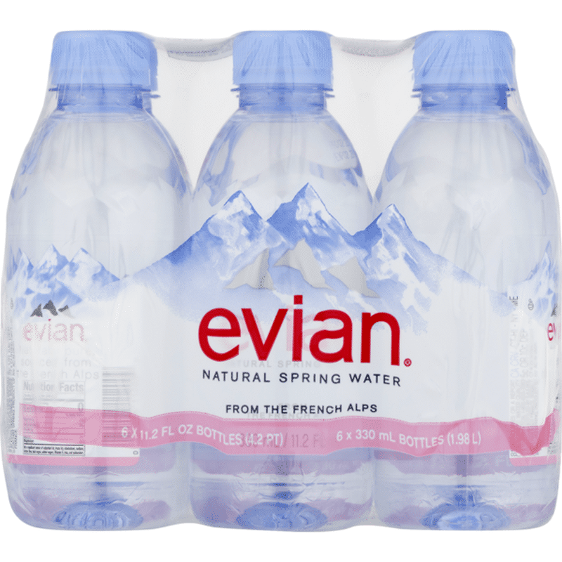 Evian Natural Spring Water (330 ml) - Instacart