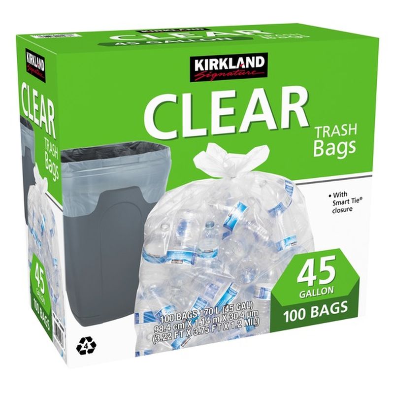 clear kitchen garbage bags