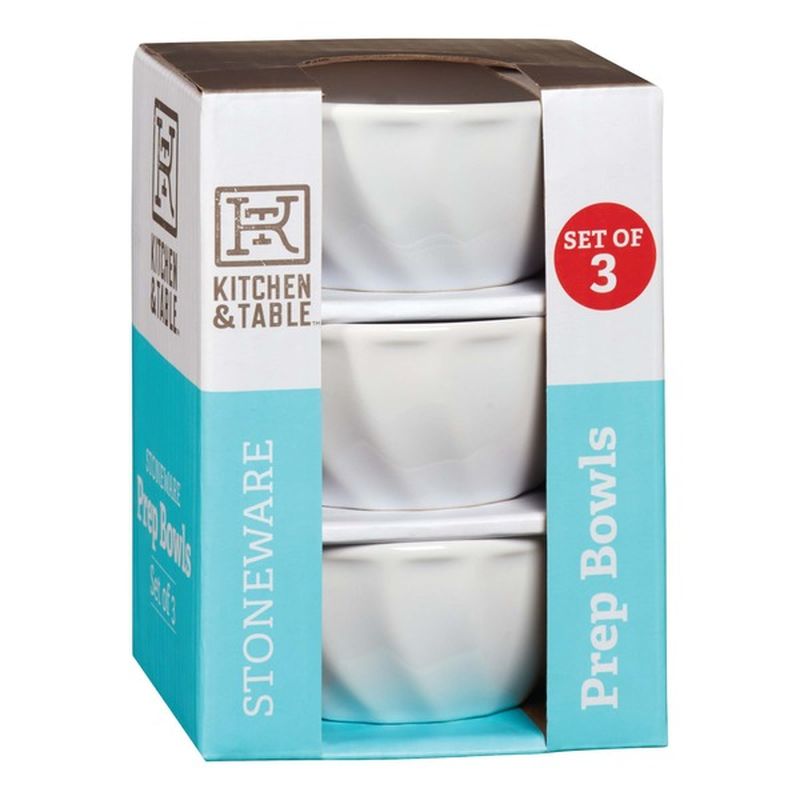 Kitchen & Table White Mini Prep Bowls Set