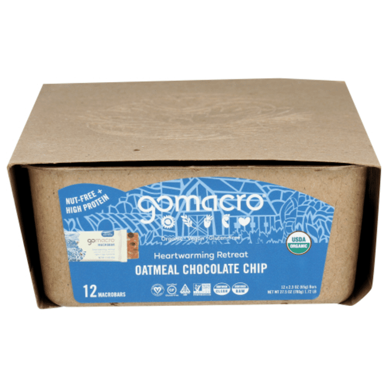 gomacro oatmeal chocolate chip bars
