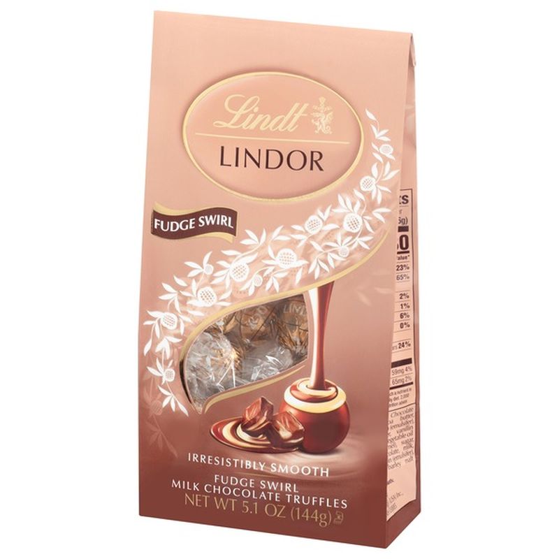 Lindt LINDOR Fudge Swirl Milk Chocolate Candy Truffles (5.1 oz ...