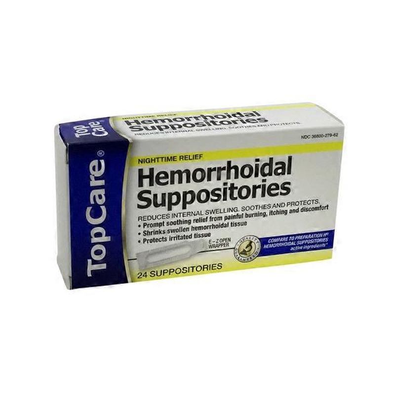 Top Care Hemorrhoidal Suppositories 24 Ct Instacart