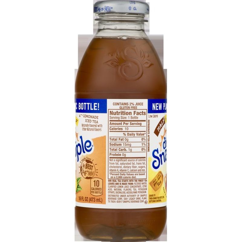 Diet Snapple Half 'n Half Lemonade Iced Tea (16 fl oz) from ShopRite Instacart