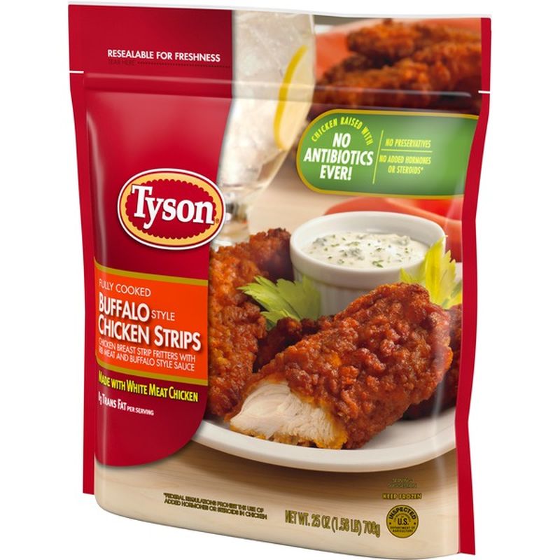 Tyson Fully Cooked Buffalo Style Chicken Strips, Frozen (25 oz) Instacart