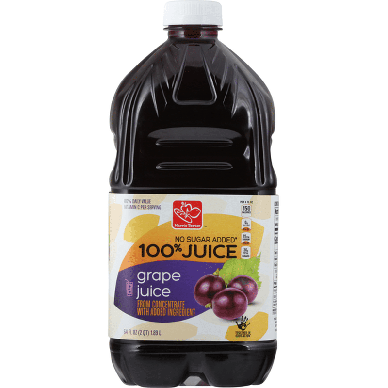Harris Teeter 100 Juice, No Sugar Added, Grape (64 fl oz) Instacart