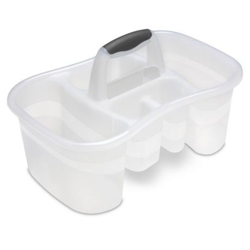 Sterilite Clear Plastic Bath Caddy With Black Handles (each) Instacart