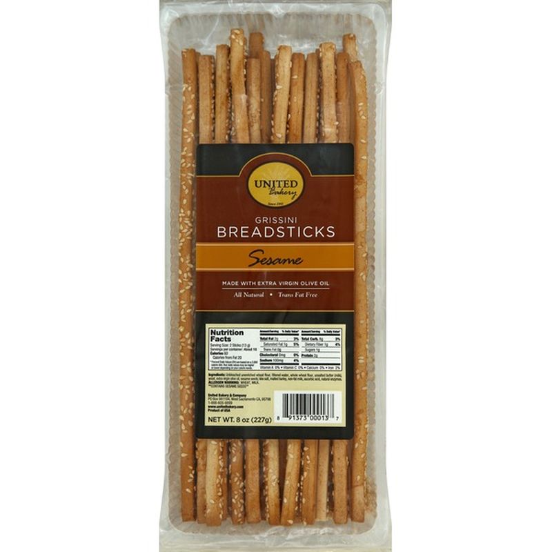 United Bakery Breadsticks, Grissini, Sesame (8 oz) Instacart