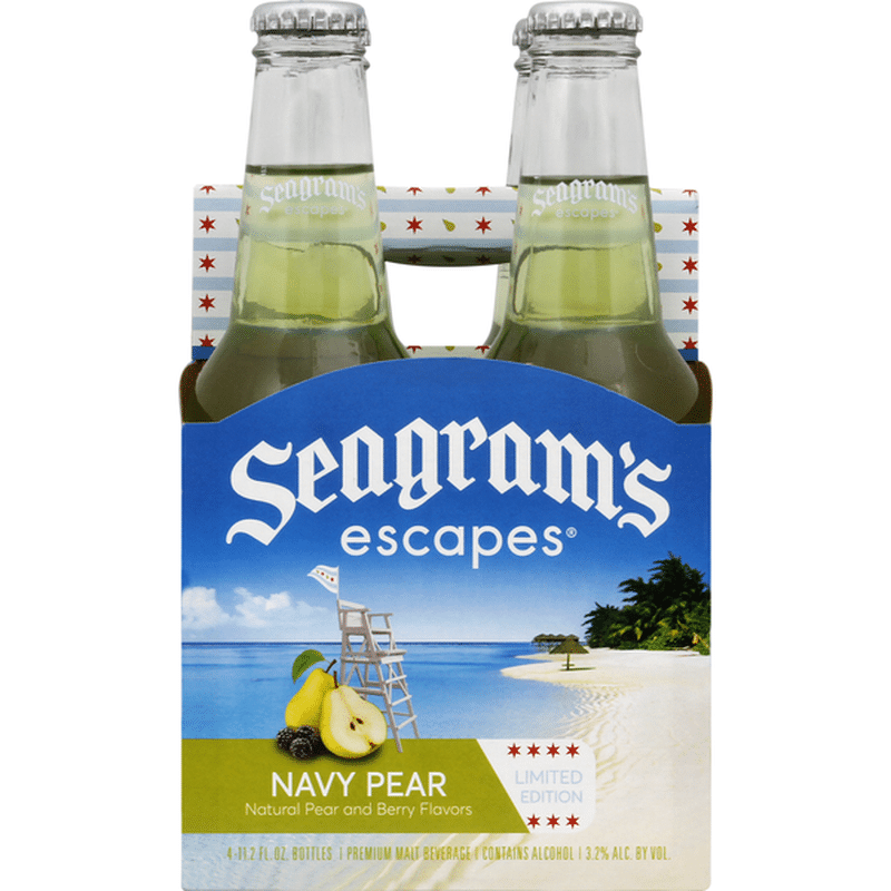 Seagrams Escapes Malt Beverage, Premium, Navy Pear (fl oz) Instacart