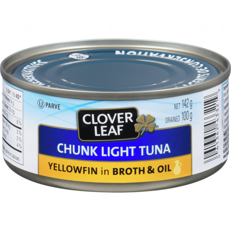 Clover Leaf Chunk Light Yellowfin Tuna in Oil Broth (142 g) Instacart