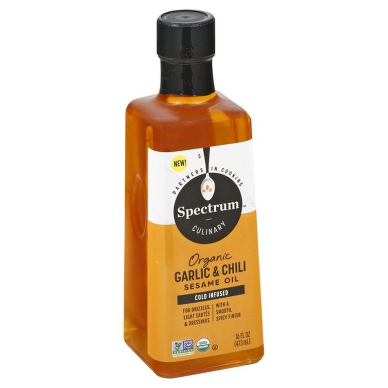 Spectrum Culinary Organic Garlic & Chili Sesame Oil (16 fl oz) Instacart
