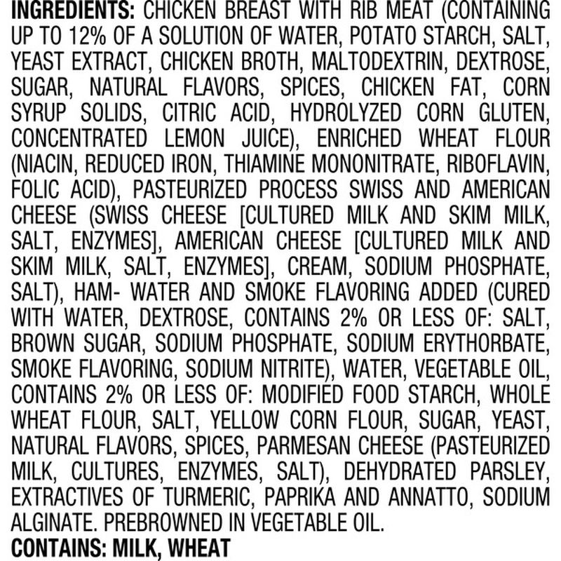 Pierre's Chicken Cordon Bleu, Raw (6.5 oz) - Instacart