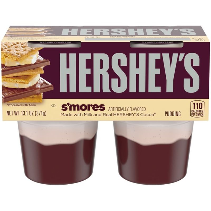 Hershey S Mores Ready To Eat Pudding Snacks With Milk Real Cocoa 3 275 Oz I...