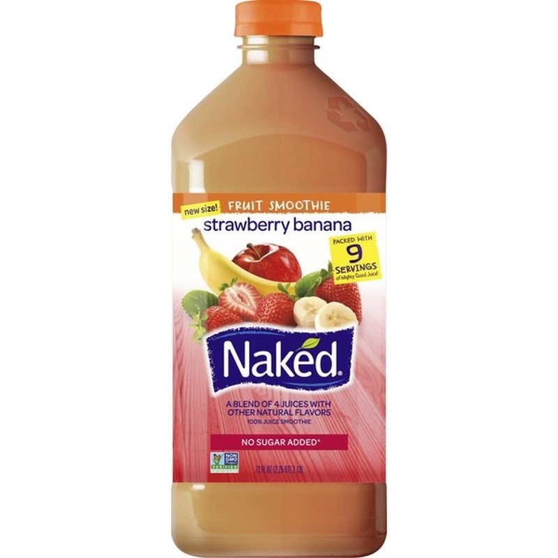 Naked Strawberry Banana 100 Juice Smoothie 72 Qt Instacart 2690