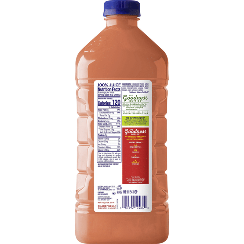 Naked Strawberry Kiwi Juice, 15.2 Fl. Oz. - Walmart.com 