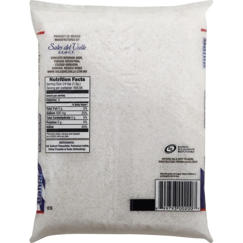 Sal Bahia Sea Salt, Coarse Crystals, Iodized (35.27 oz) Instacart